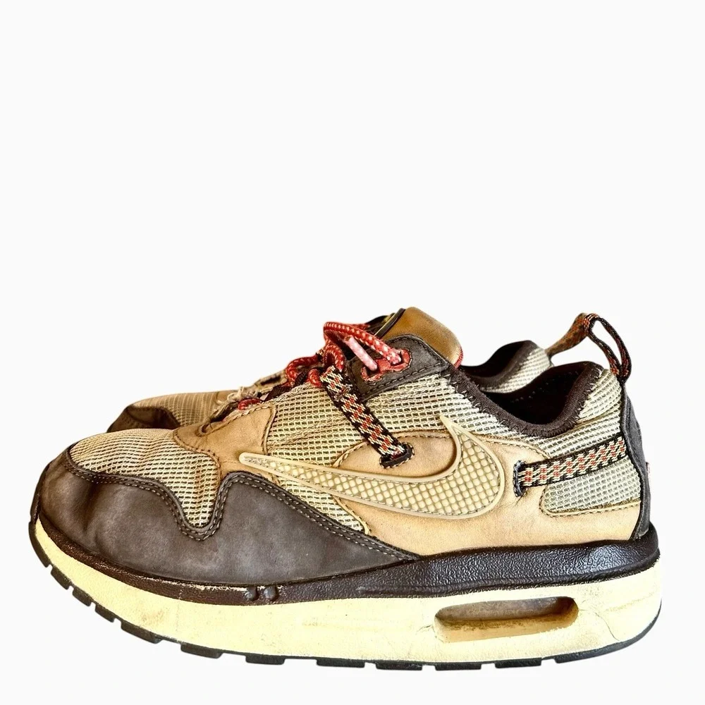 Size 2.5 (PS) - Nike Air Max 1 x Travis Scott Baroque Low Baroque Brown Cactus J